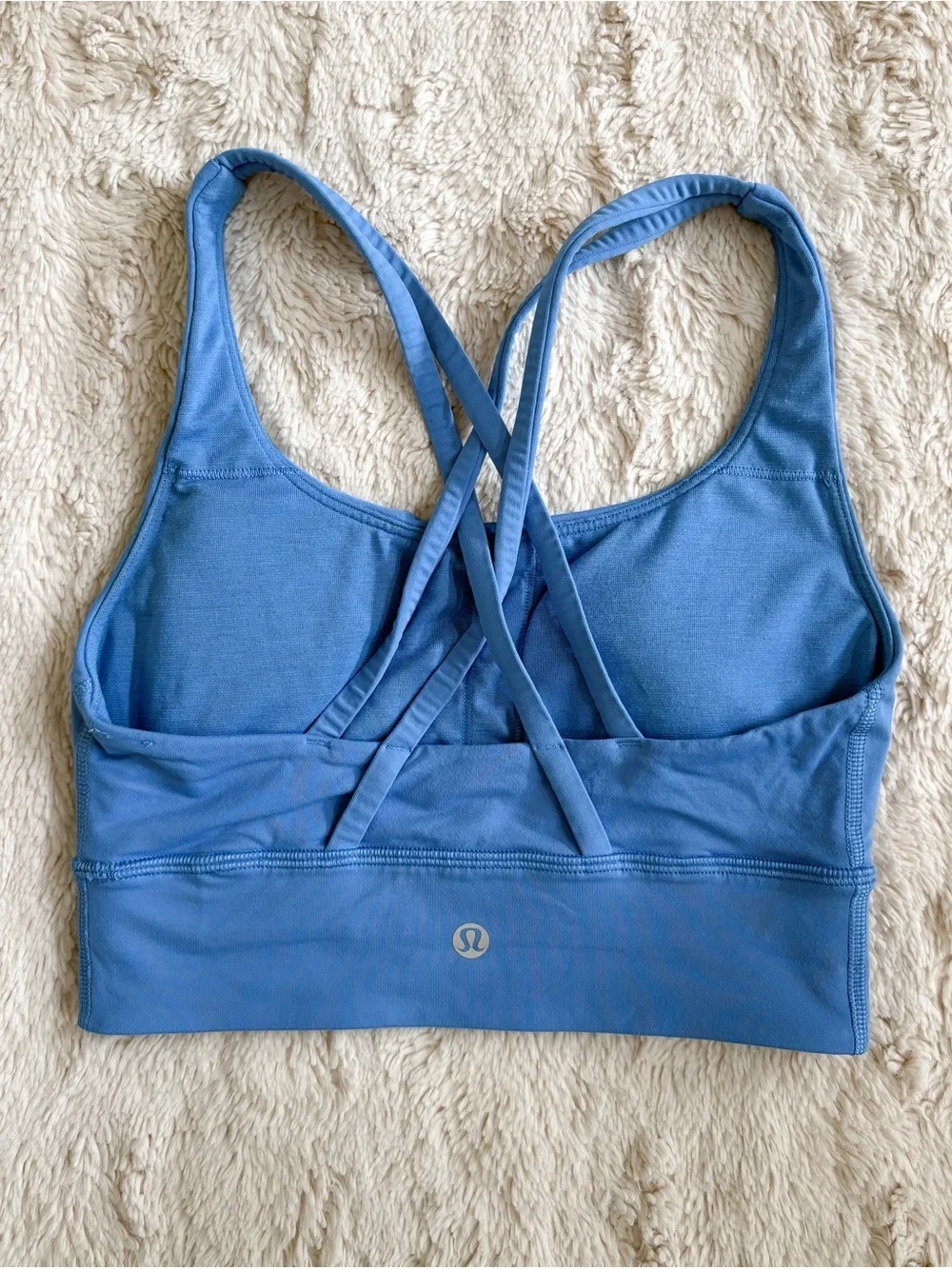 Lululemon Energy Longline Bra Blue Medium Support Size 2 fits like XS - Picture 5 of 5